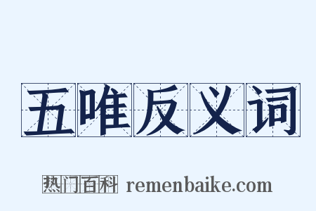 五唯反义词是什么意思的图片